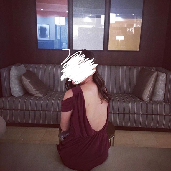 ASOS Burgundy Backless Dress - Picture 3 of 4